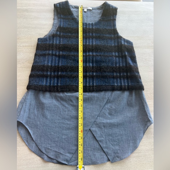 Derek Lam 10 Crosby Cashmere Wool Blend Tank in Blue, Size 4 - Picture 8 of 11